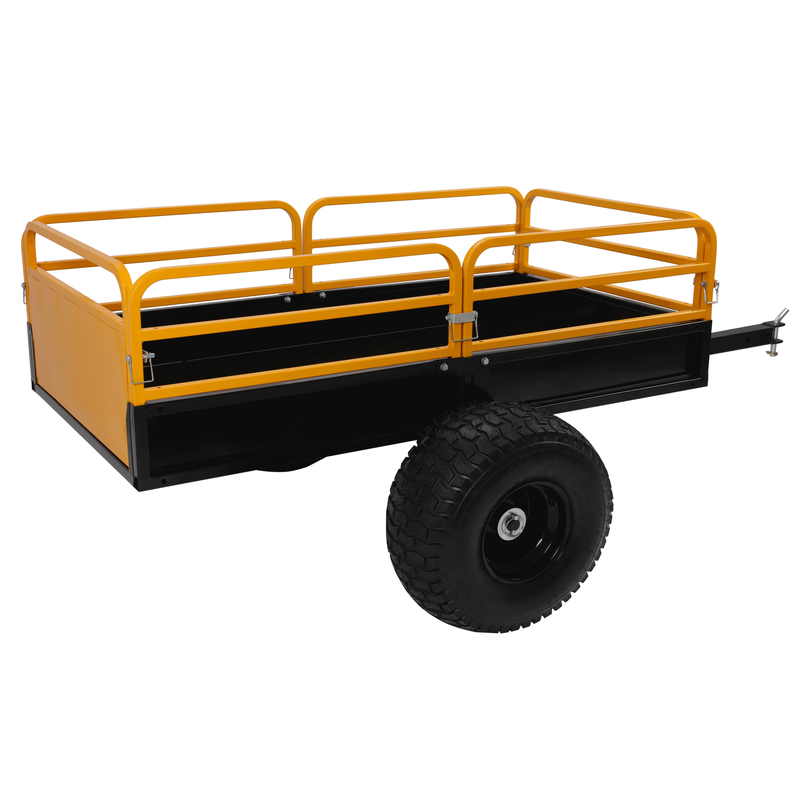 For ATV / UTV Heavy Duty Utility Cart Cargo Trailer Tow Behind Dump Cart 1600lbs