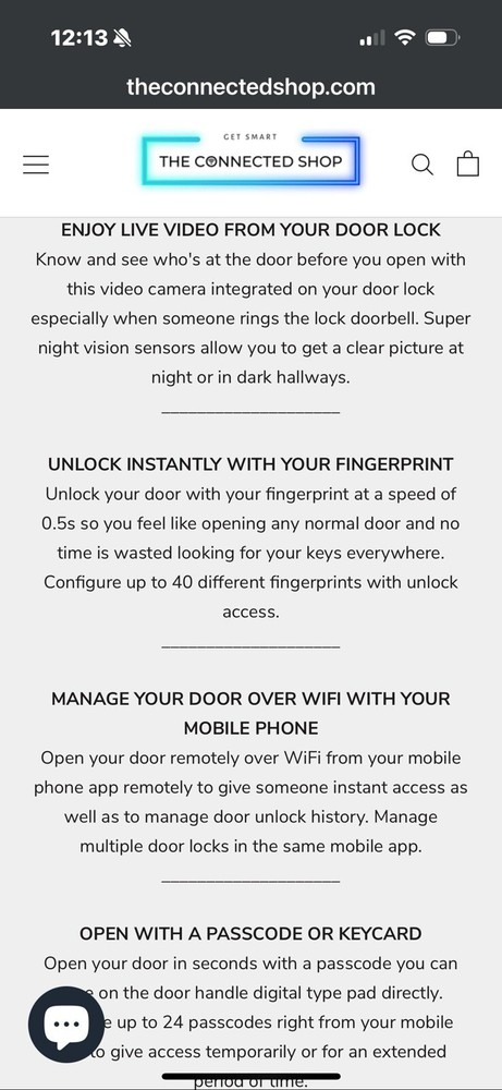 Fingerprint Lock By The Connected Shop