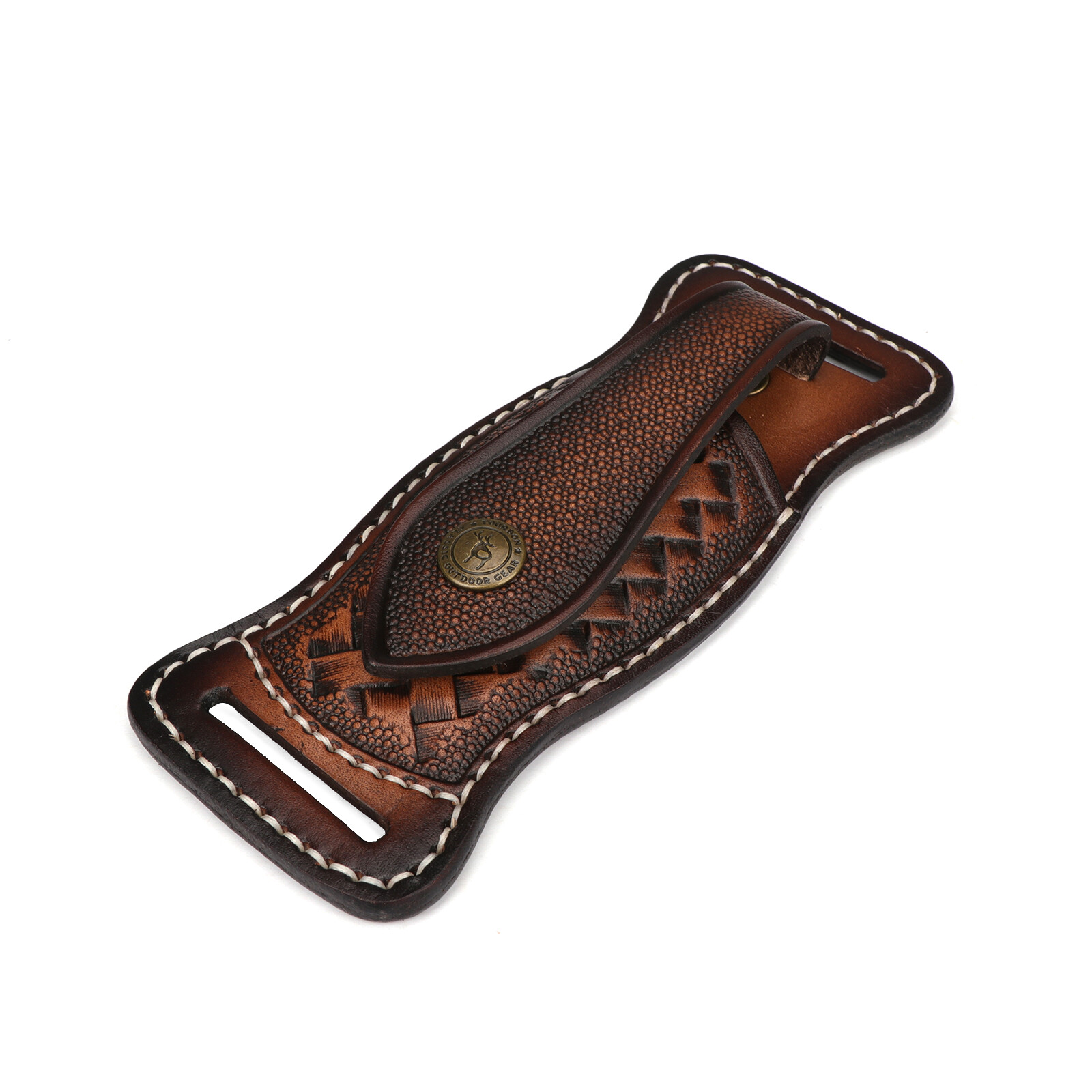 TOURBON Leather Folding Blade Knife Sheath Belt EDC Knives Cover Case Horizontal