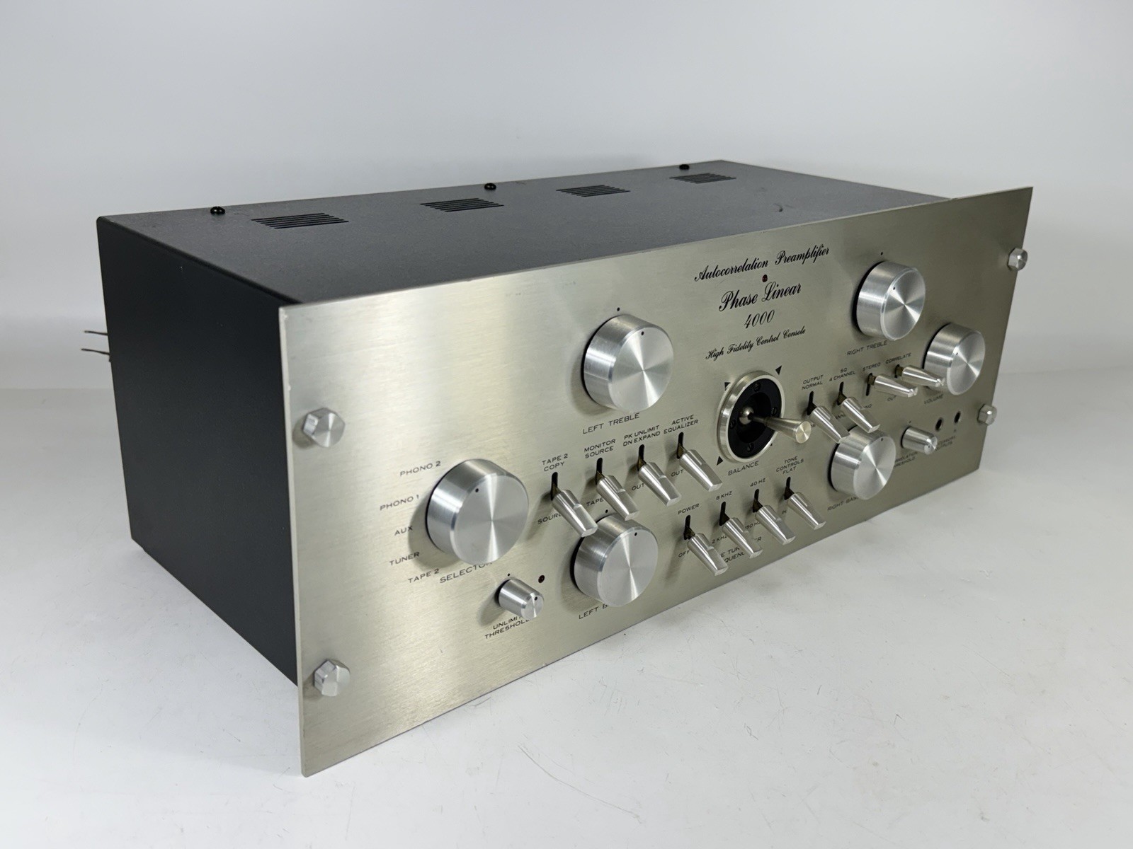 Vintage 1970s Phase Linear 4000 Audio Control Console - Power On / Need Repair