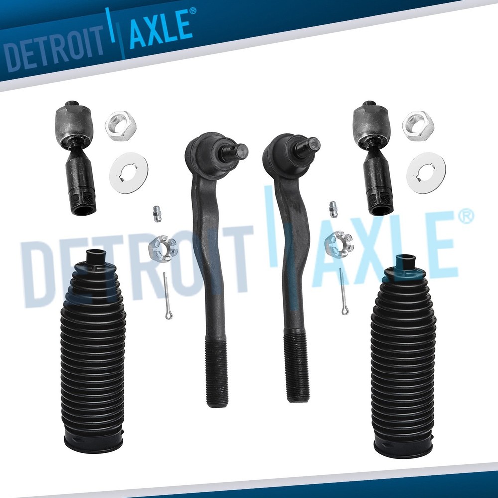 Front Inner Outer Tie Rods + Boot for 1996 - 1999 2000 2001 2002 Toyota 4Runner