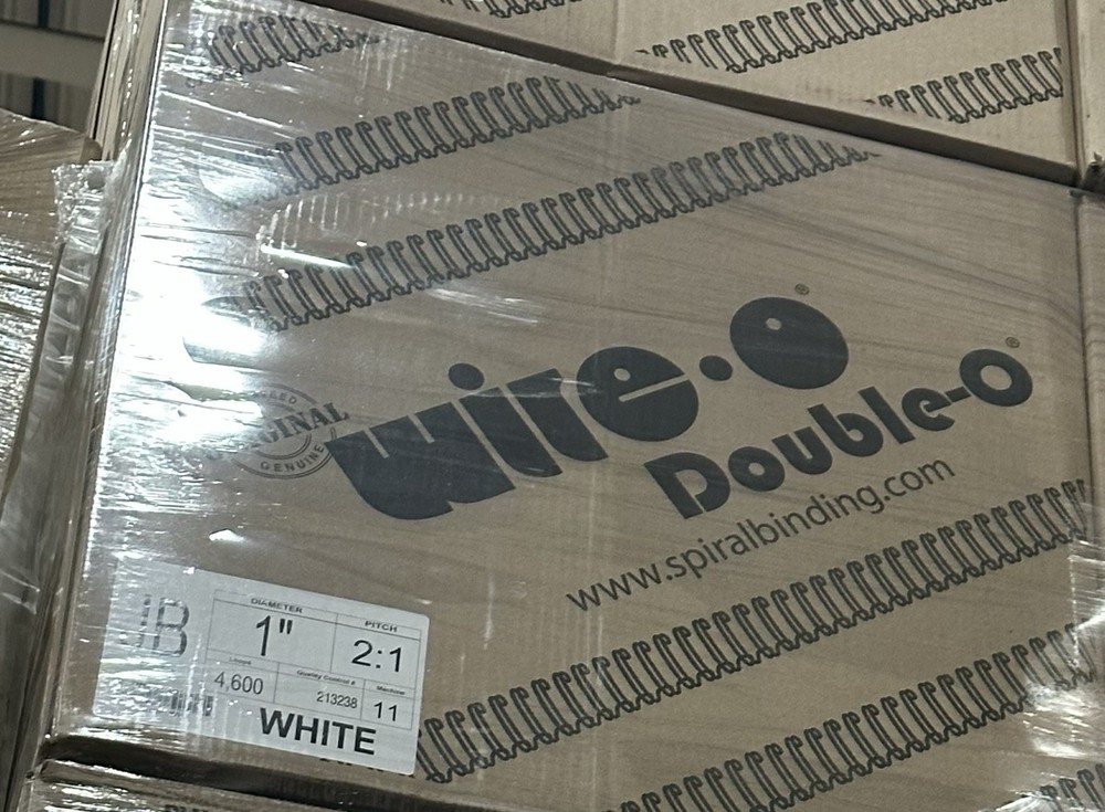 Wire-o Double-o White 1” Pitch 2:1
