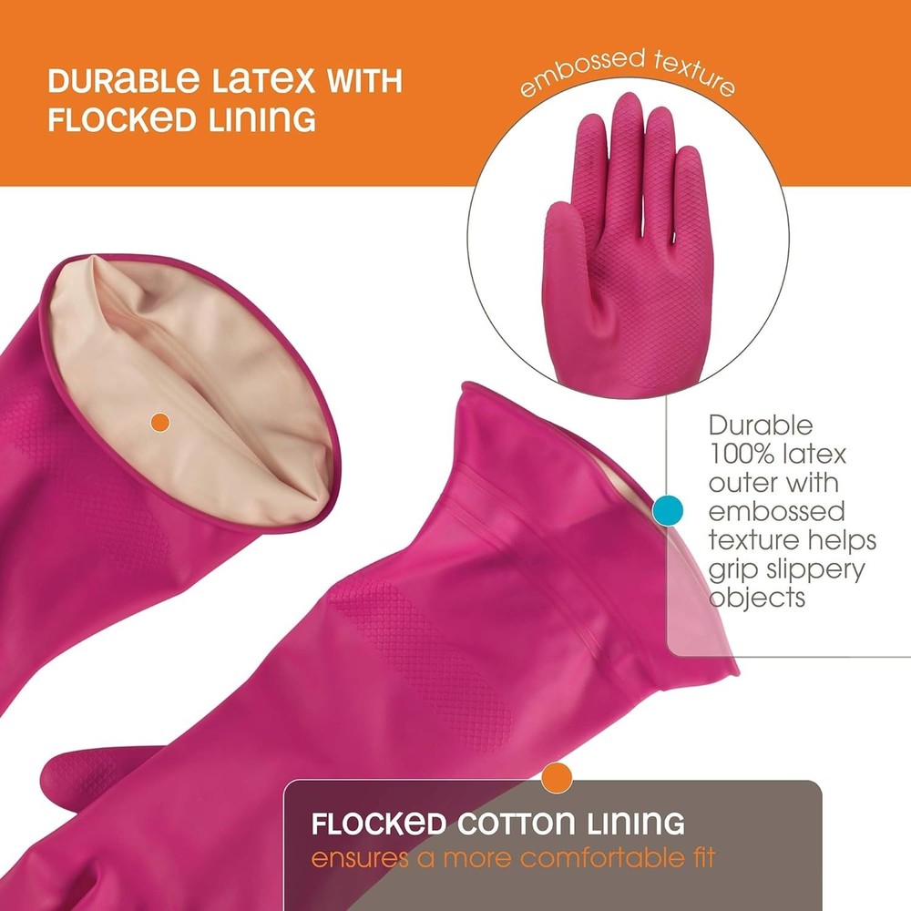Waterblock Gloves, Large, 1-Pair, Pink