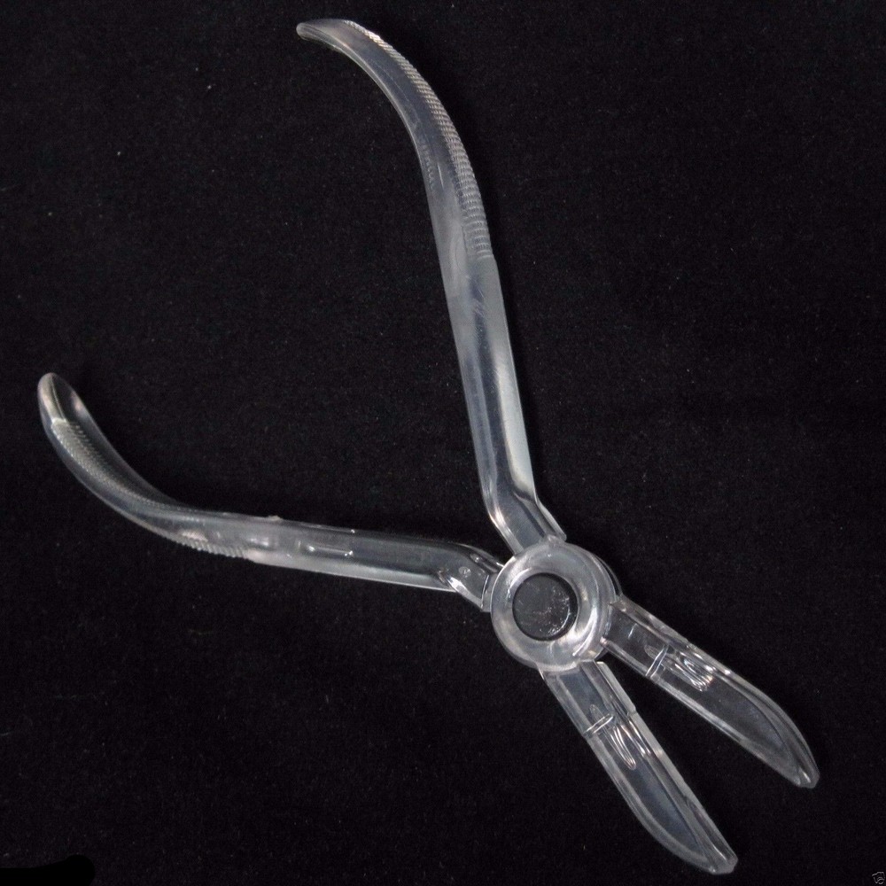 New 5 × White Disposable Piercing Closing Forcep Clamp Plier Tool Supply