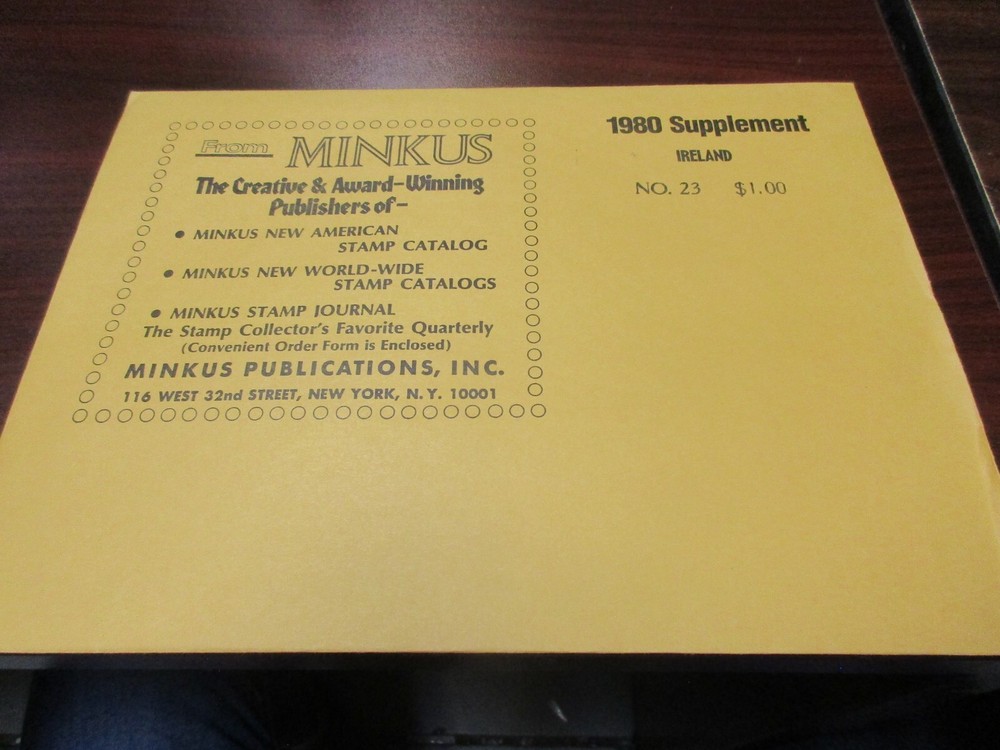 "MINKUS"  ALBUM PAGES 1980  SUPPLEMENT IRELAND  #23  W/FREE SHIPPING!!!