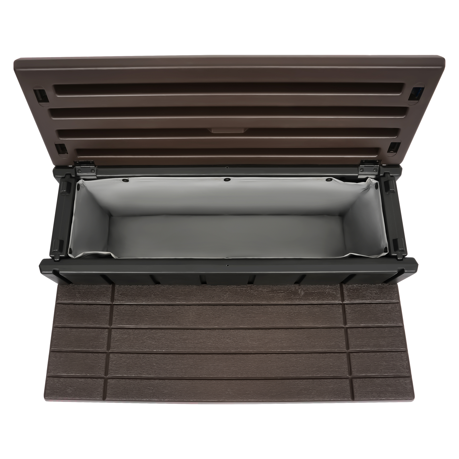 Brown+Black Universal 2 Slip-Resistant Spa & Hot Tub Step Outdoor with Storage