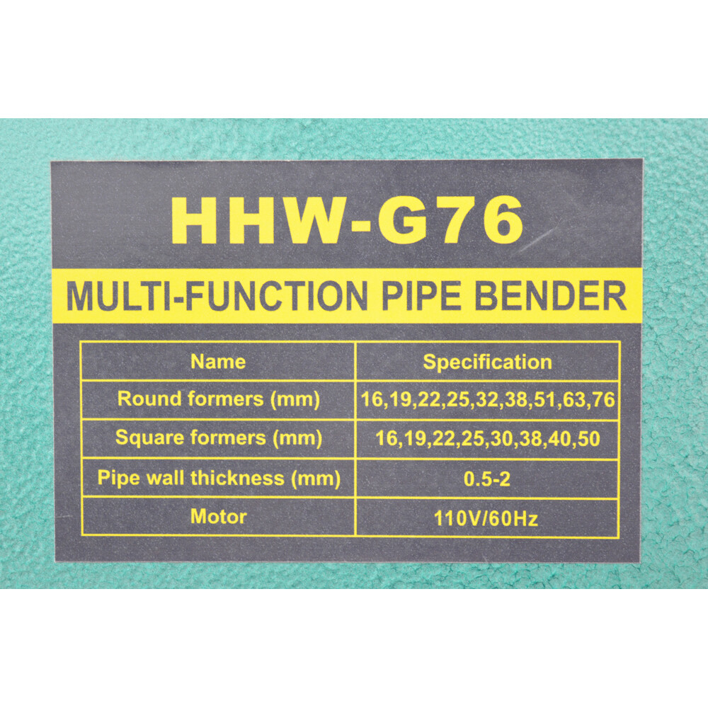 Electric Square/Round Pipe Bender 110V Rolling-Type 9*Round & 8*Square Dies