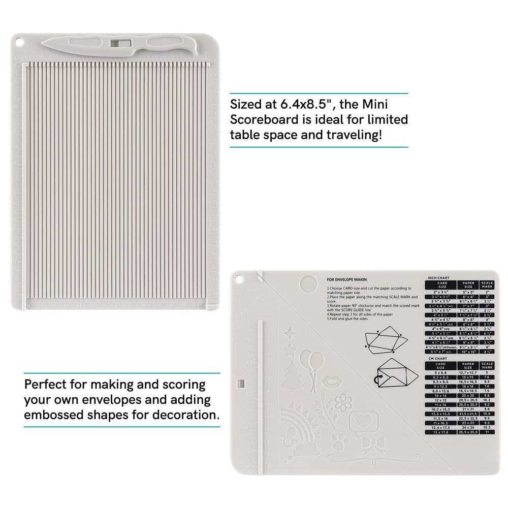 Briartw Craft Mini Scoring Board & Bone Folder Set Score and Fold Tool Multi-...