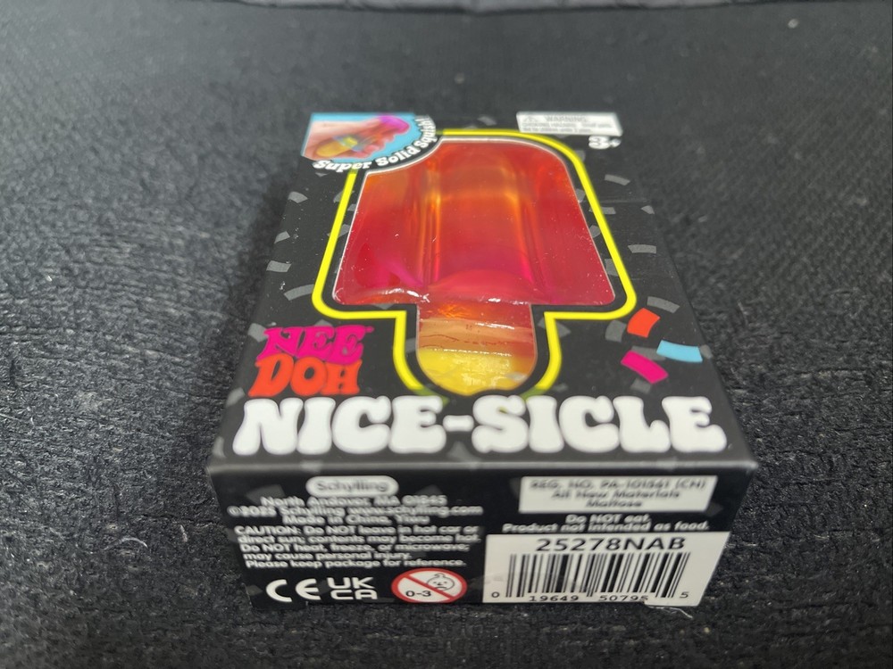 Nee Doh Nice-Sicle Super Solid Squish Squeeze Toy Sold Out Pink Authentic.