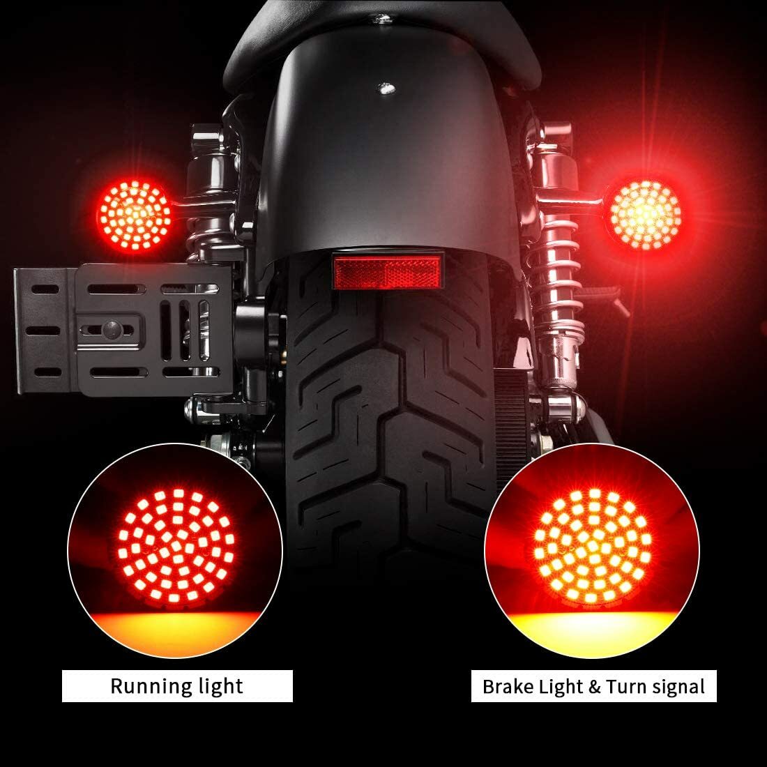 For Harley Street Glide Front Rear LED Turn Signals Blinker Brake Lights 1157 DM