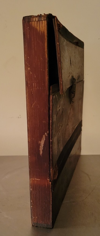 Antique Wood Map Case /w-Latch