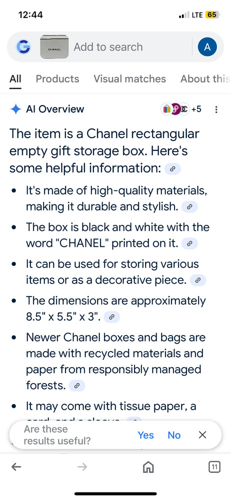 Authentic CHANEL Square & Rectangular Empty Gift Storage Box 8.5x8.5- 8.5"x5.5"