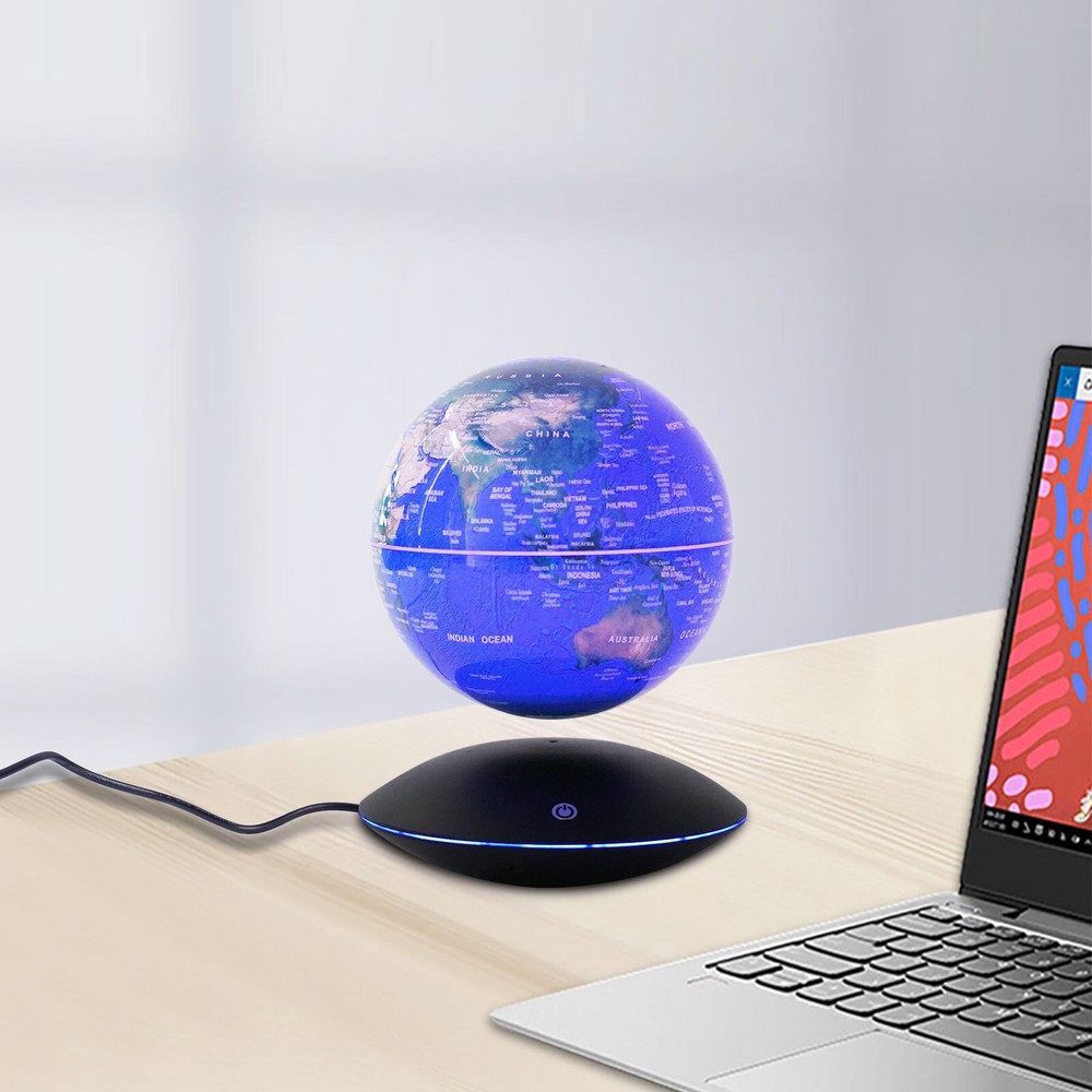 Magnetic Levitation Floating Globe Light LED World Map Rotating Night Lamp