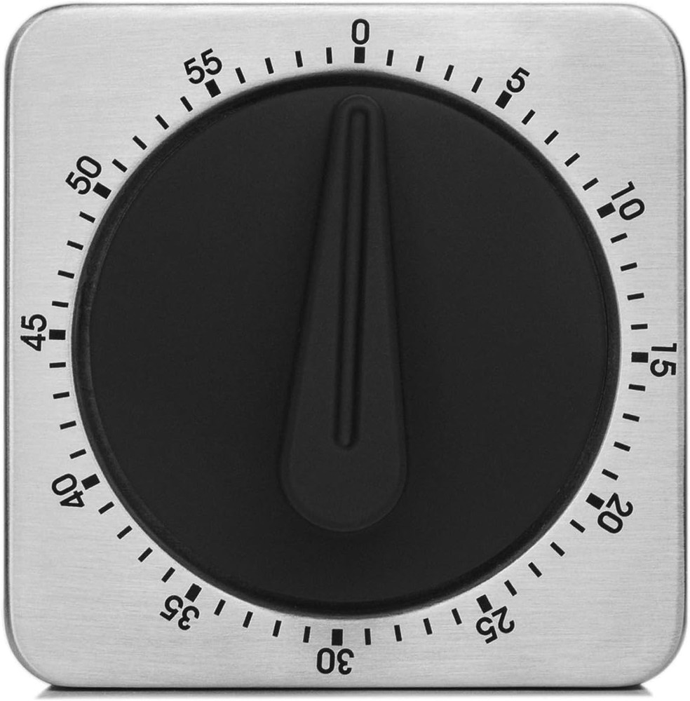 Kitchen Countdown Timer Magnetic 60 Minute Wind up Mechanical Timer Stainless St