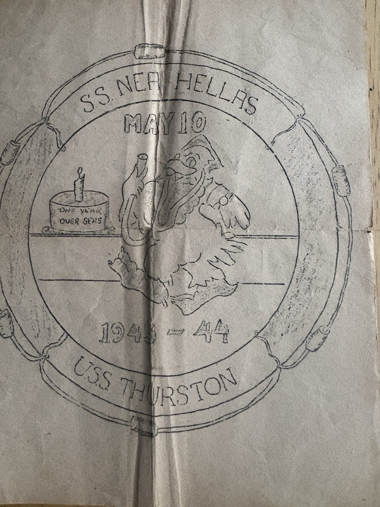 WWII US Navy USS Thurston Program Papers Look