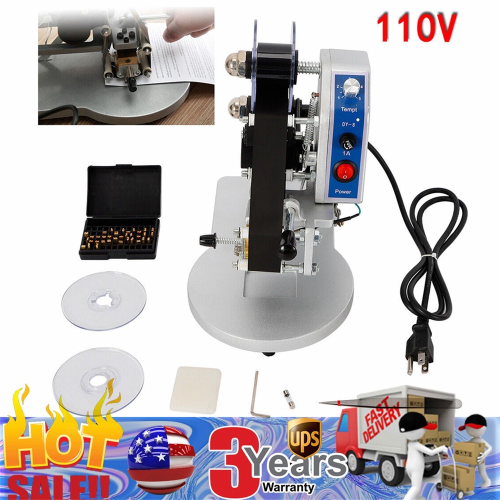 DY-8 Hot Stamp Printer,Manual Ribbon Coding Hot Foil Stamping Date Code Machine