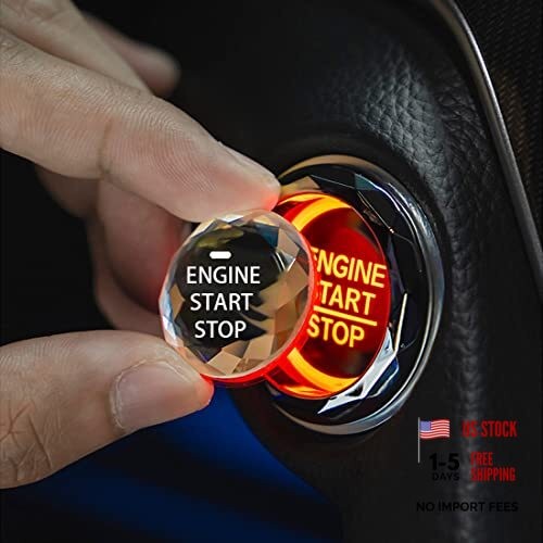 Car Engine Ignition Start/Stop Button Cover,Car Ignition Button White