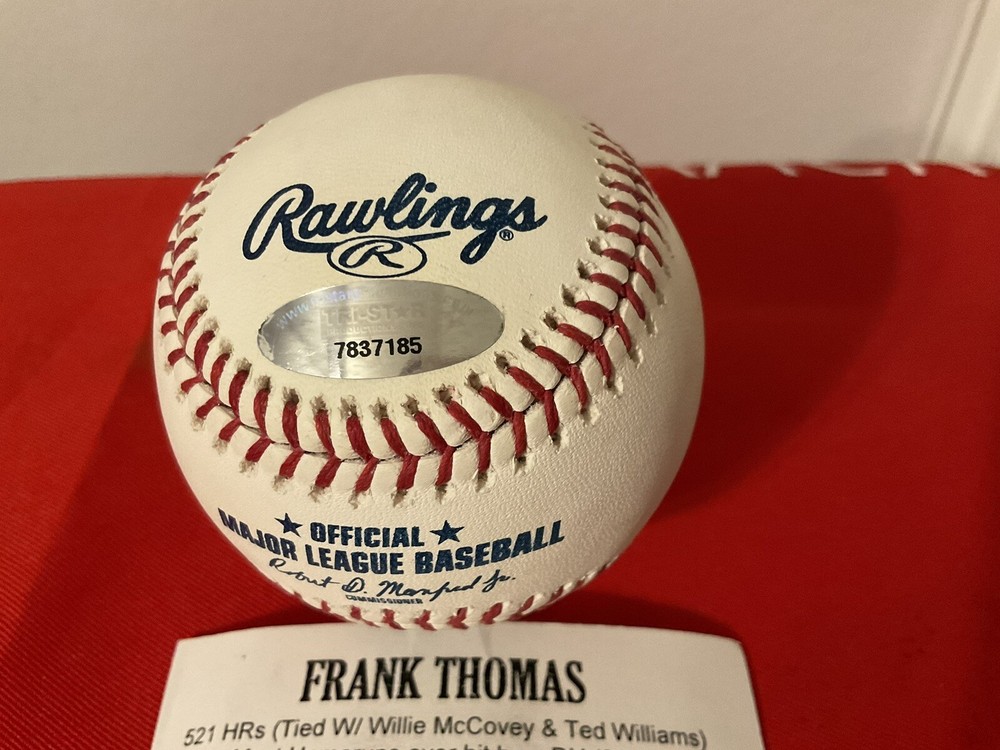 FRANK THOMAS SNOW WHITE SIGNED OML BASEBALL WITH #35 TRISTAR AUTHENTICATION