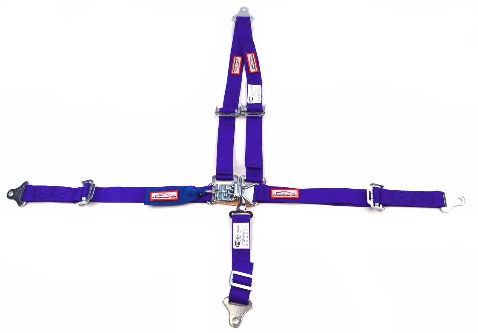 QUARTER MIDGET RACING HARNESS 5 POINT SFI 16.1 V ROLL BAR MOUNT 2" LATCH & LINK