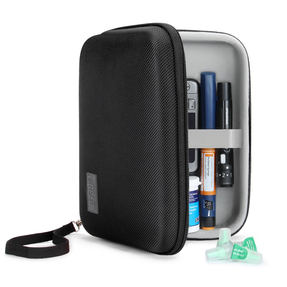 Genteel Lancing Diabetic Case with Protective Hard Shell Exterior