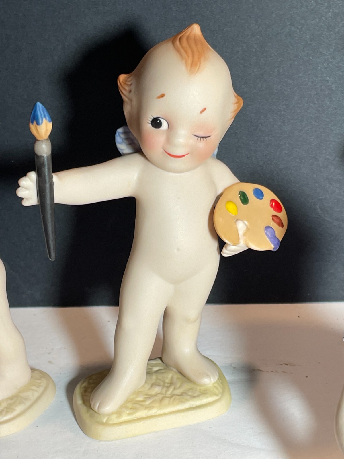KEWPIE Baby Cupid Bisque Porcelain Figurine - 9 Figurines by Jesco, 1990 pre-own