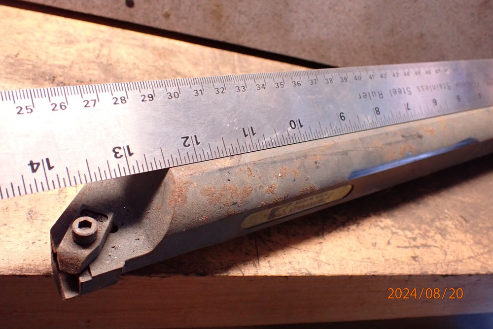 LARGE KENNAMETAL CARBIDE INSERT BORING BAR METAL LATHE TOOLING MISSING INSERT