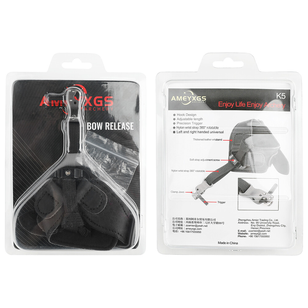 Archery Wrist Release Aids Caliper Adjustable Strap Shooting Trigger Compoundbow