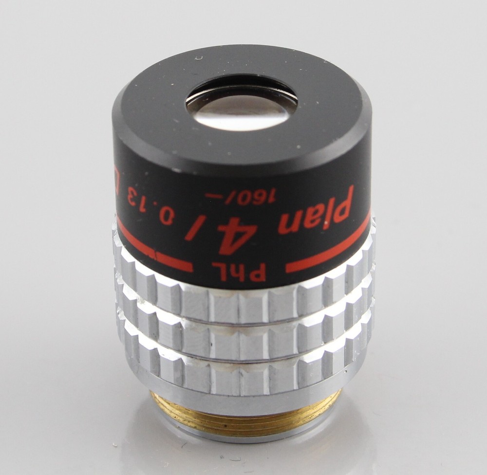 Nikon CFN Plan 4X/0.13 PhL Phase DL Microscope Objective 160mm Optiphot Labophot