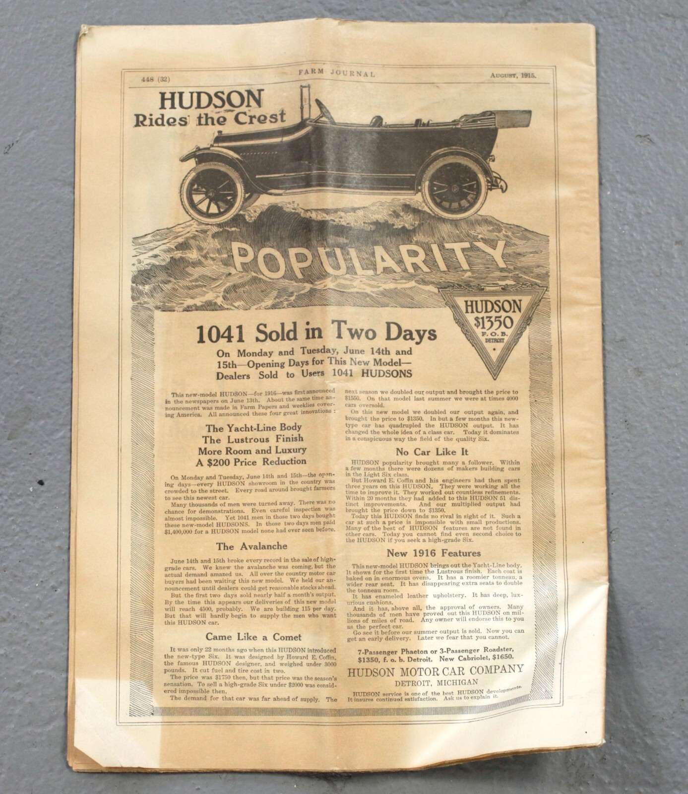 Vintage The Farm Journal August 1915 Philadelphia