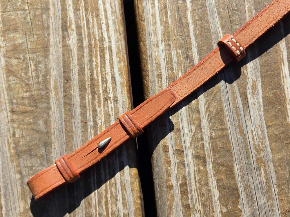 Devoucoux Light Brown Leather SINGLE Cheekpiece -Bridle Replacement Part- LARGE