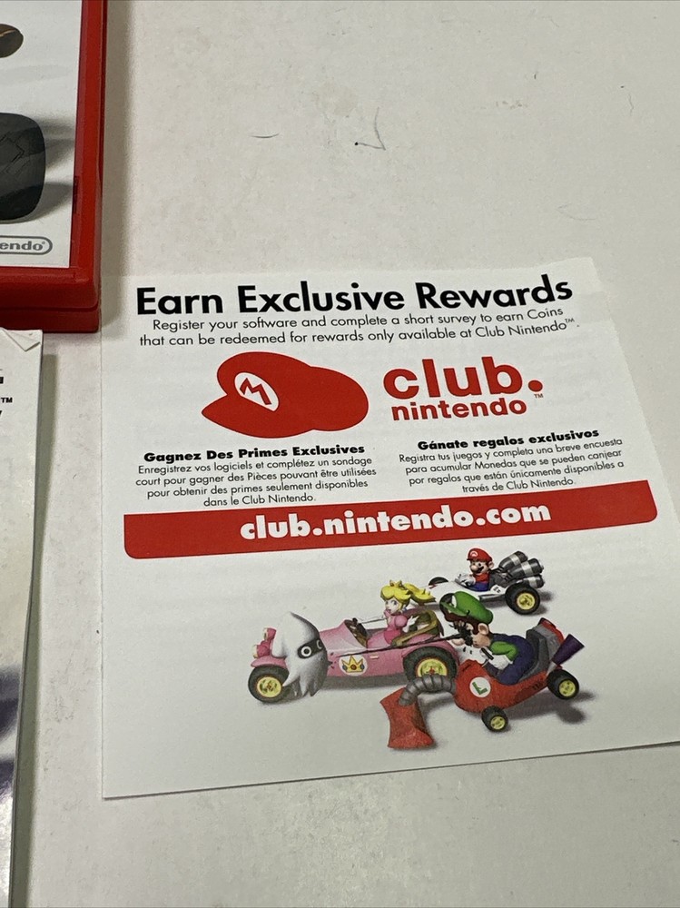 Mario Kart DS Case + Manual Only NO GAME Red Case With ALL INSERTS