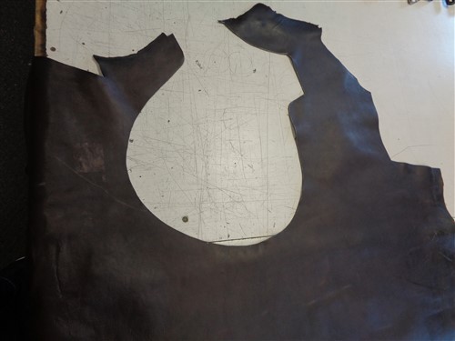 LEATHER HIDE BROWN TEXTURED 106" X 48"