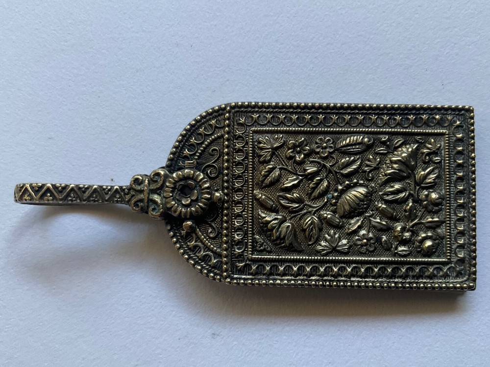 Brass Aide Memoire for Sewing Box or Chatelaine.