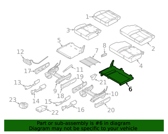 Genuine Ford Seat Frame 8A8Z-7463161-B