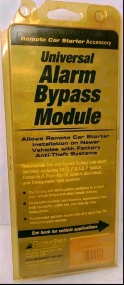 DesignTech Universal Alarm Bypass Module Model#29402 Vintage