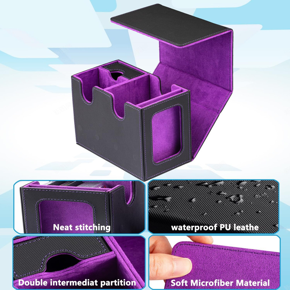 MTG Deck Box for Commander with Dice Tray,Designed for MTG Commander Card Deck B