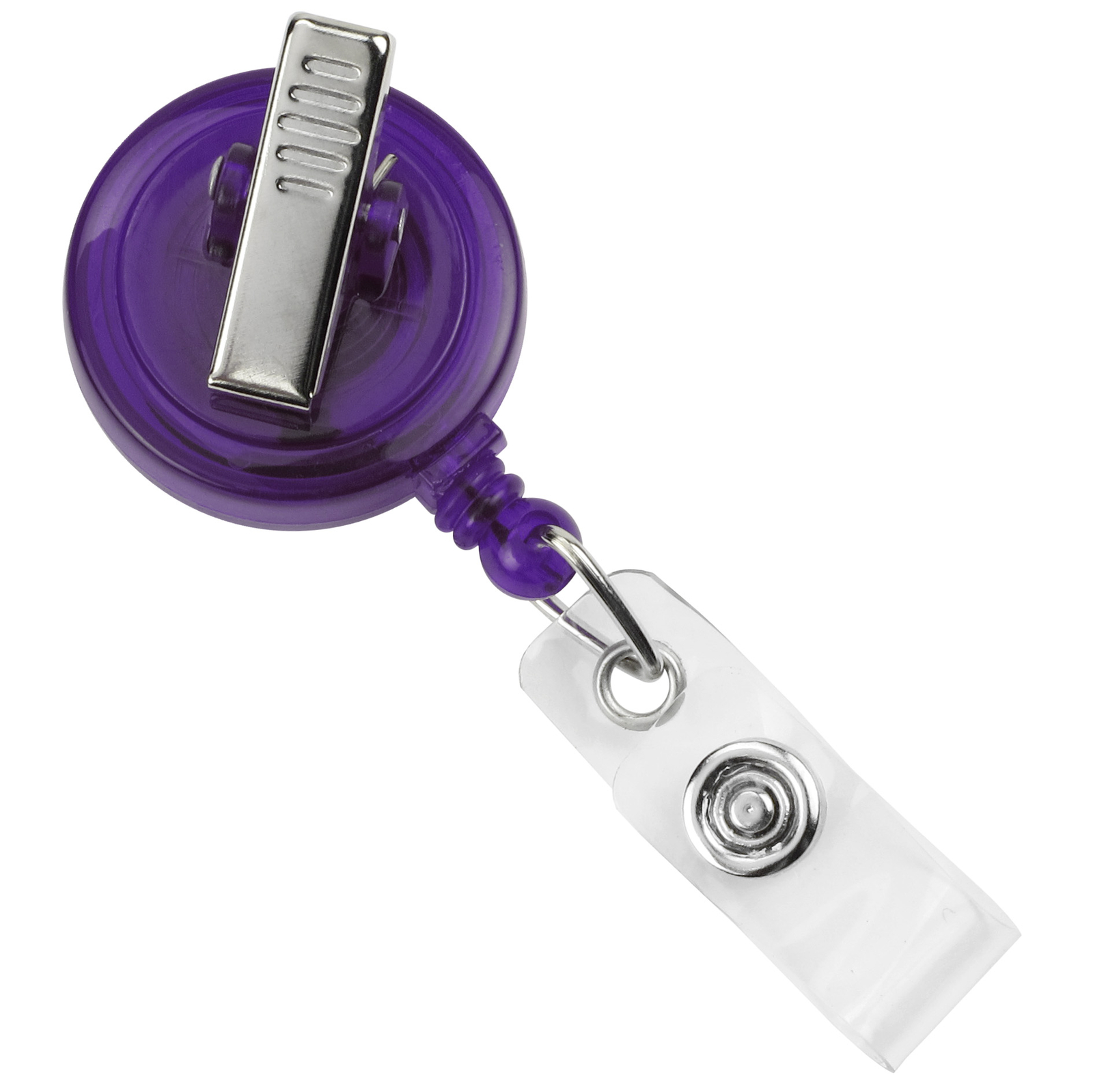 5 Pack - Translucent Color Retractable ID Badge Reels with Alligator Swivel Clip