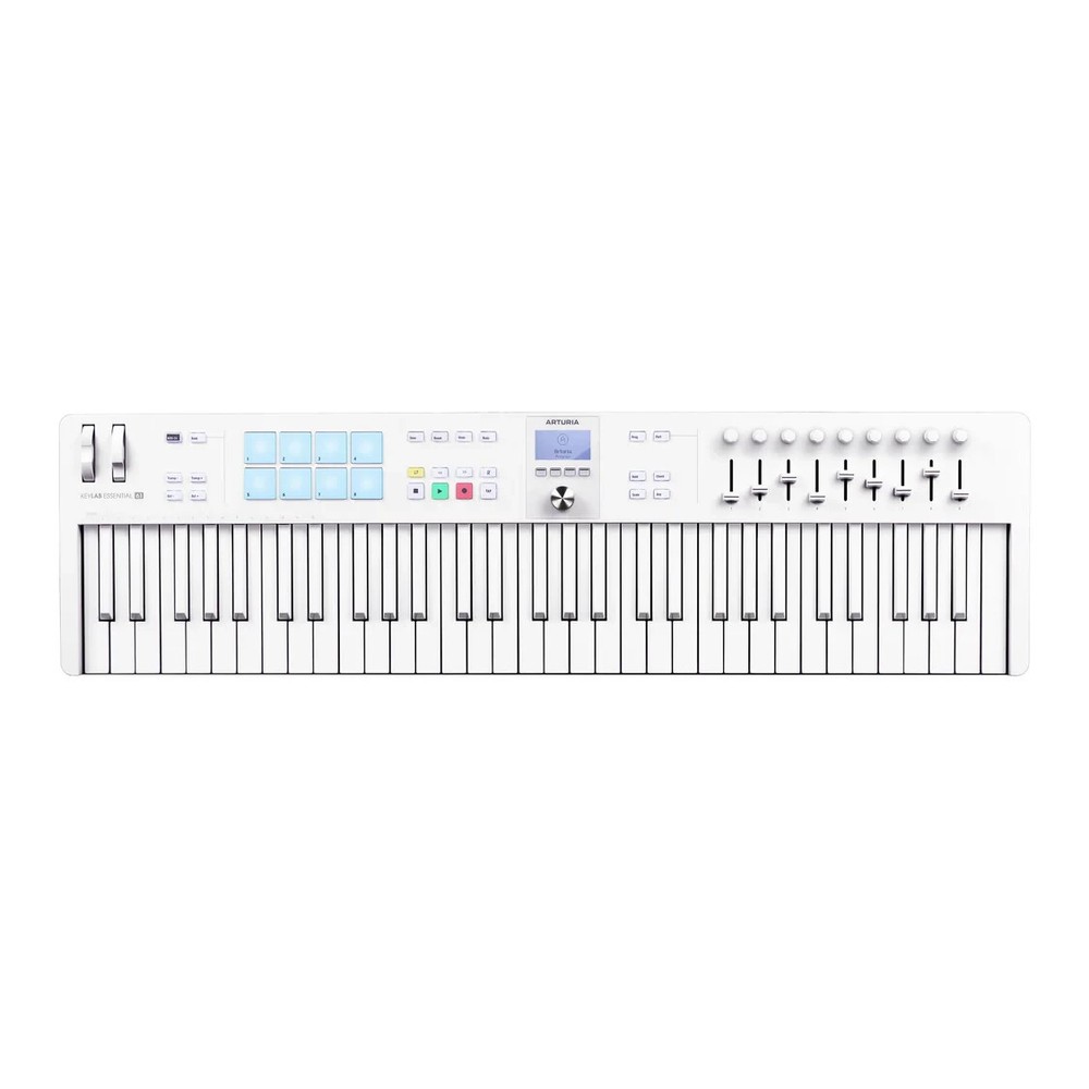 Arturia KeyLab Essential 61 mk3 61-Note MIDI Keyboard Controller, White