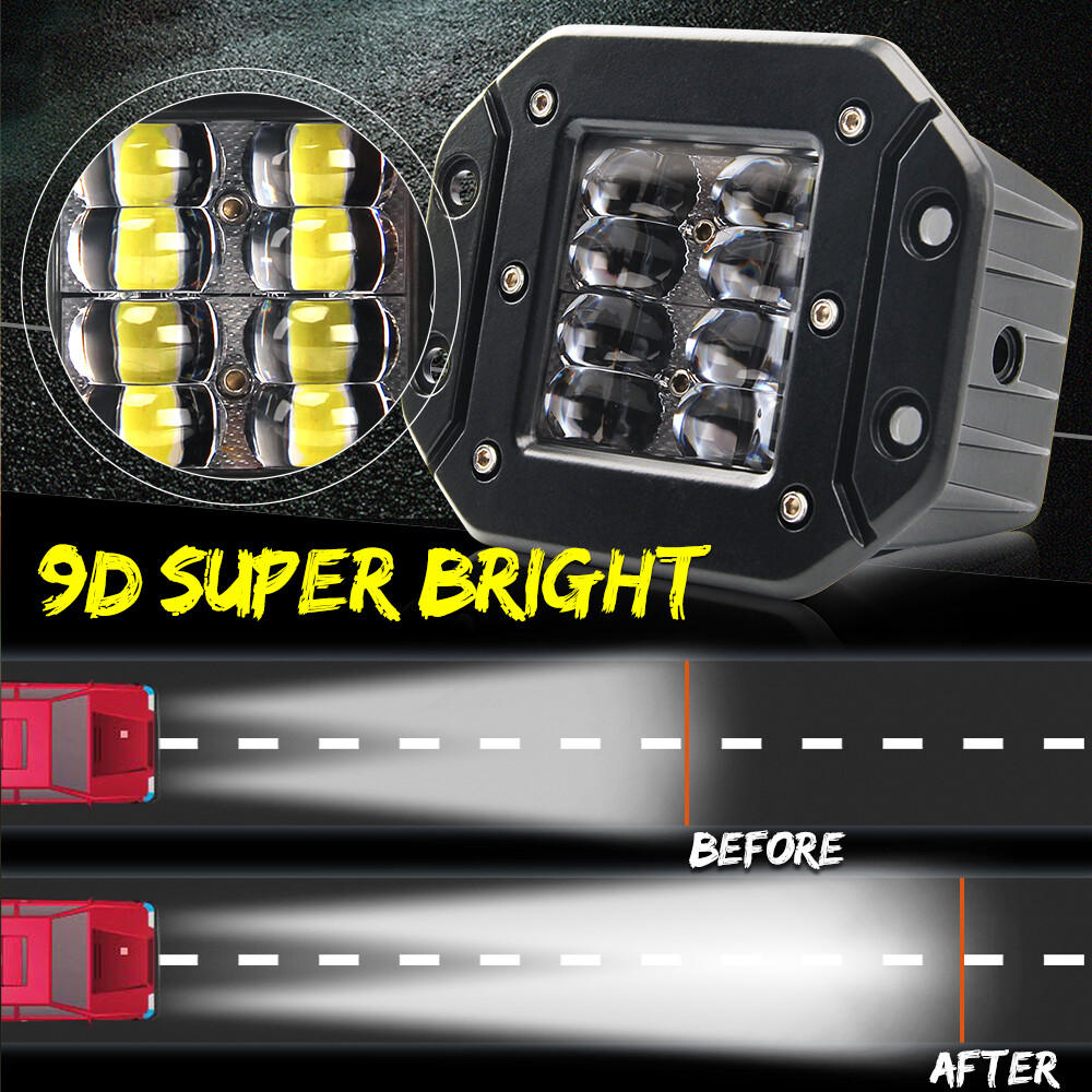 Fit Yamaha Grizzly 700 07-15 & 550 09-14 24W LED Light Pods Headlight Mount Kit