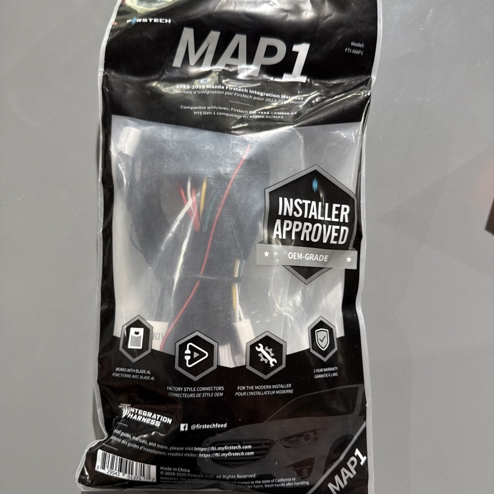 Firstech FTI-MAP1 Remote Start Integration Harness Mazda 2013-2018 Blade DL-MA3