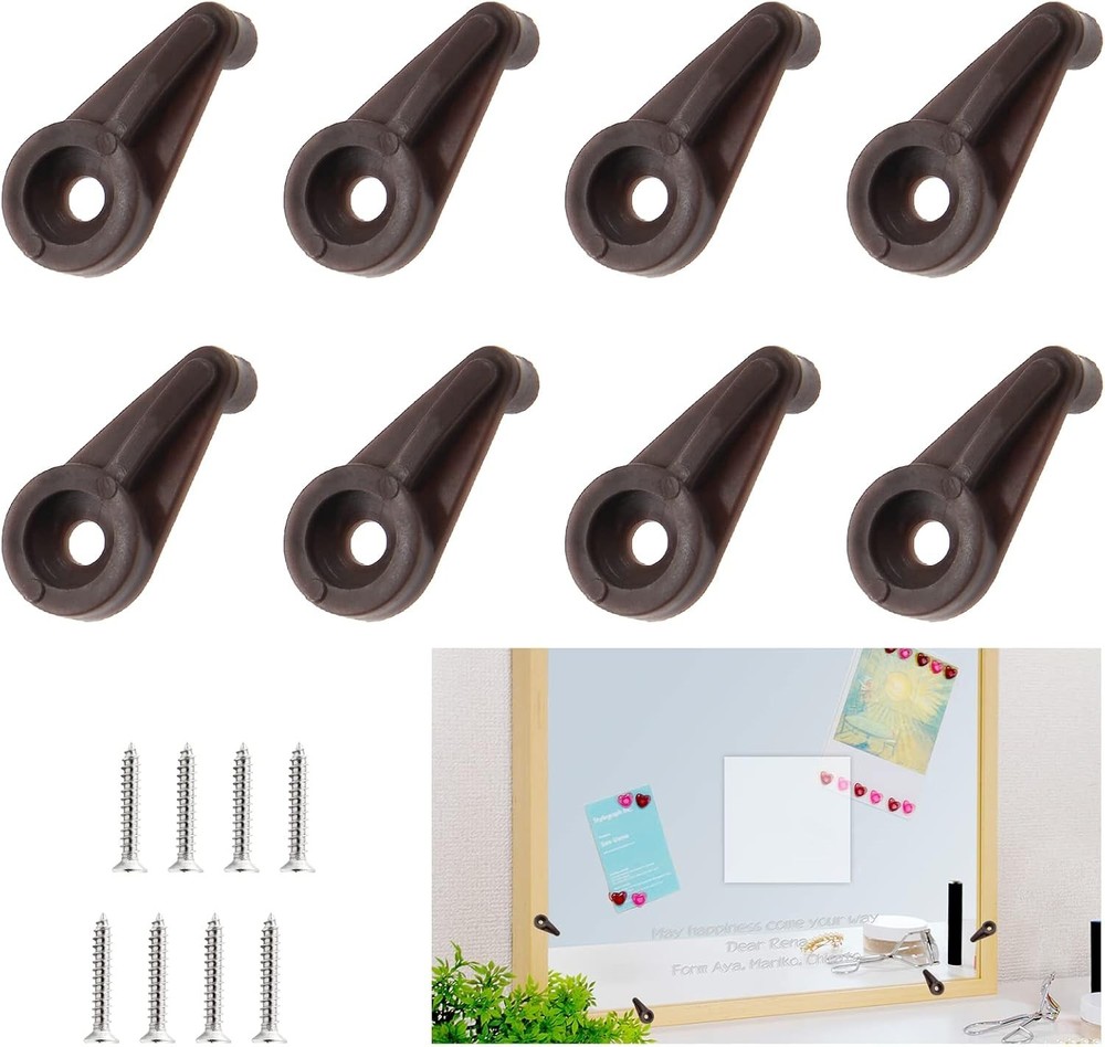 20 Pack Glass Window Clips Brown Retainer Kit Mirror Door Panel Mount Hardware