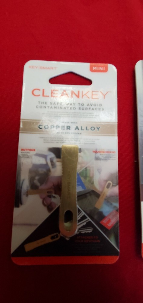 Key Smart - Clean Key. Touchess Tool, Avoid Contaminated Areas. Copper Alloy 2pk