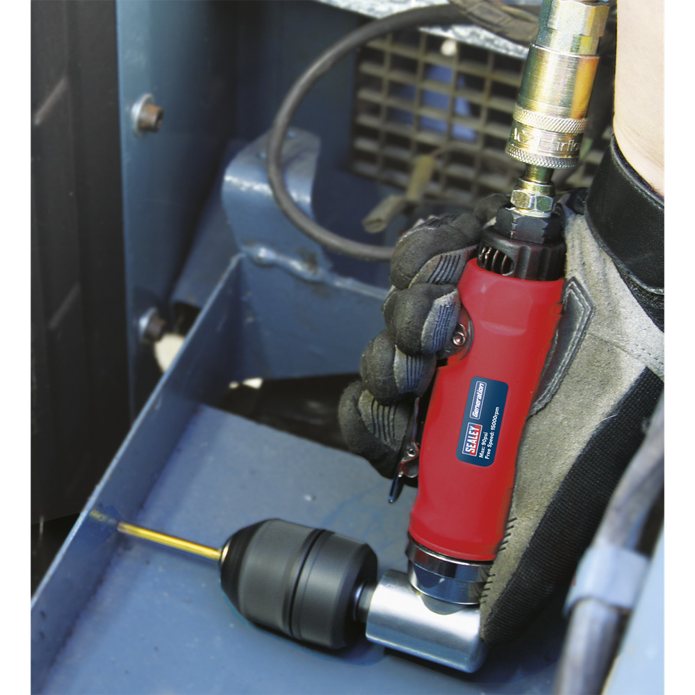 Sealey Air Angle Drill With 10mm Keyless Chuck Contoured Composite Handle GSA231
