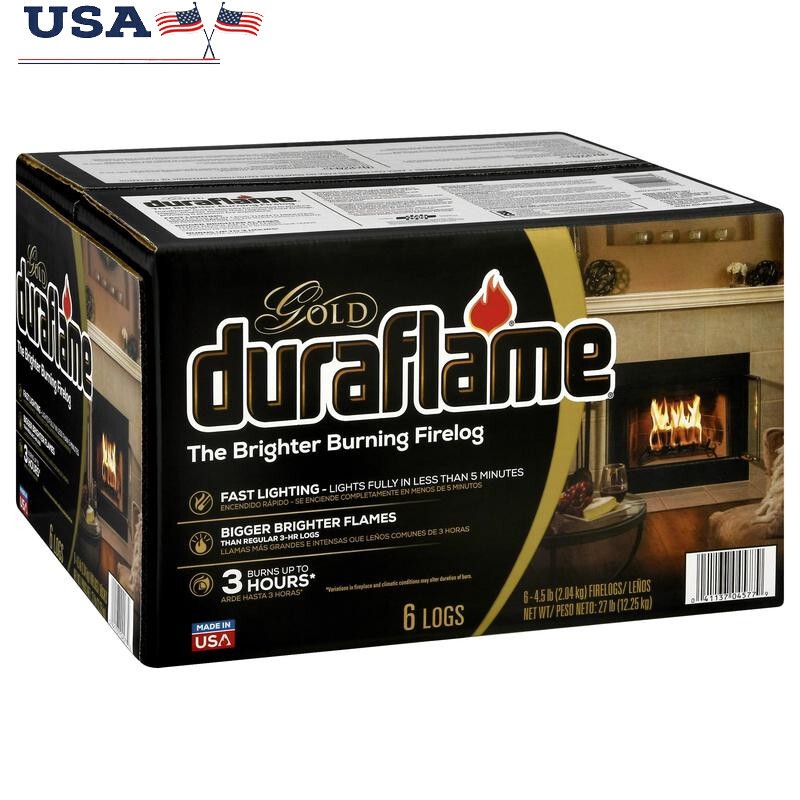 Ultra Premium Firelogs 4.5 lb 6-Pack 3 Hour Burn Eco-Friendly Fireplace Logs New