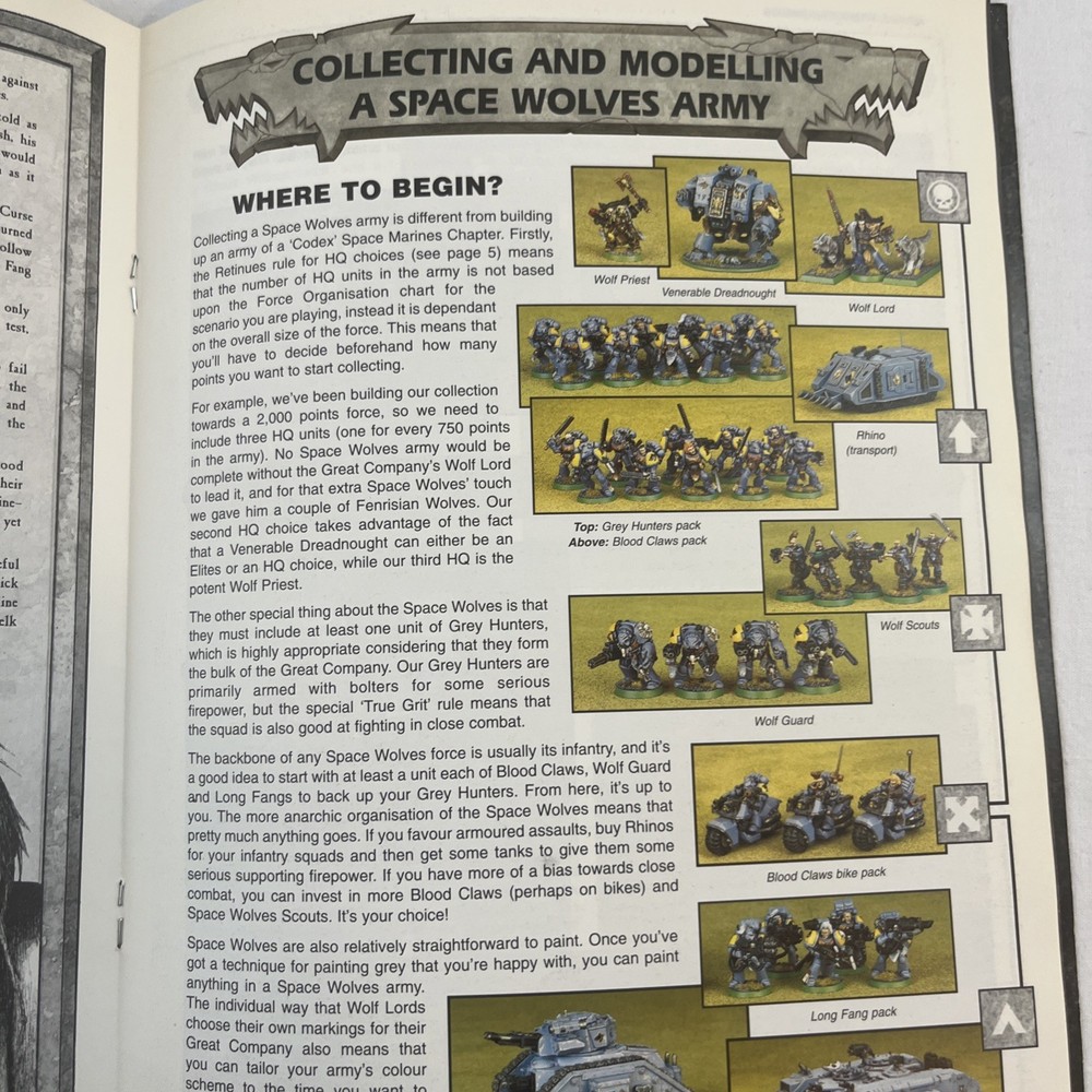 Warhammer 40K Games Workshop 2000 Space Wolves Codex Marines Supplement