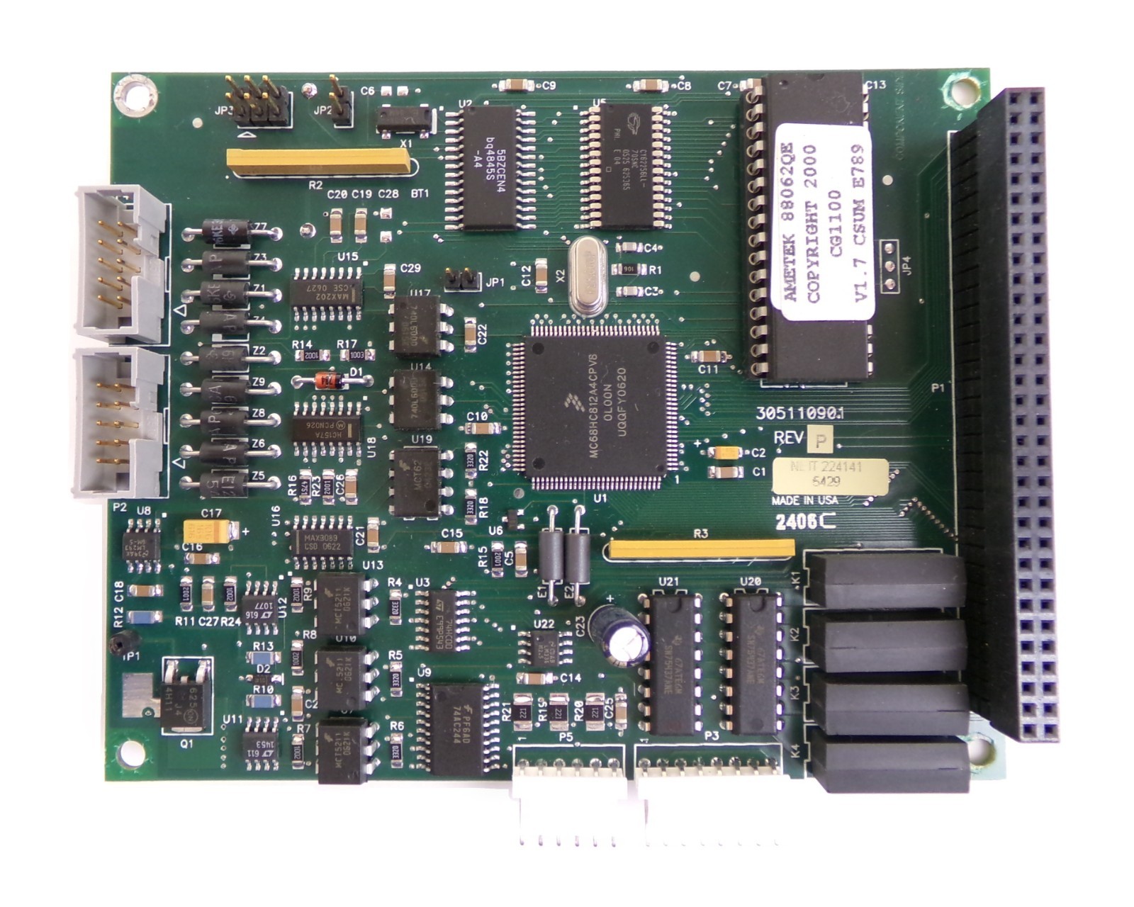 Ametek Process Instruments 305110901 Processor PCB CG1102 O2 Analyzer Working