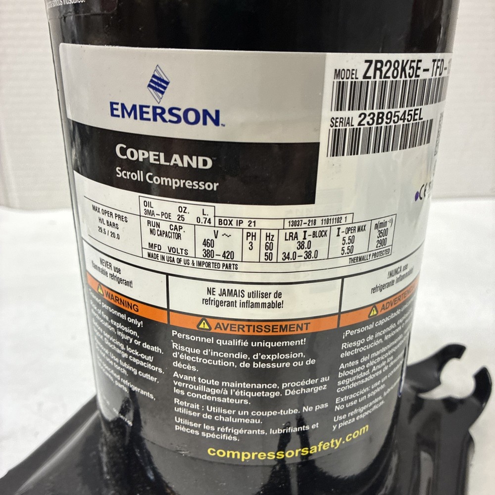 Emerson ZR28K5E-TFD-130 Scroll Compressor