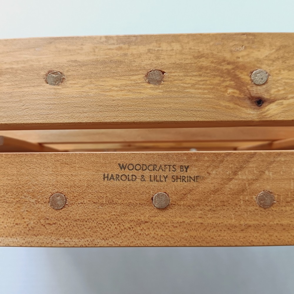 Handcrafted Tabletop Wood (Pine?) Thread Spool Rack - Holds 42 Spools Minimum