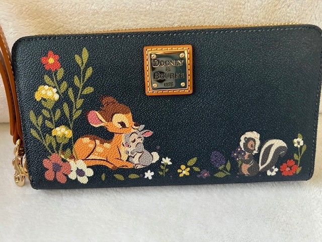 2023 Disney Dooney & Bourke Wristlet Bambi Wallet New