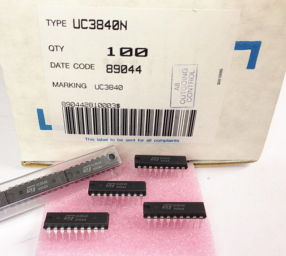 2 pieces UC3840N | PROGRAMMABLE OFF-LINE PWM CONTROLLER | DIP18 | STM